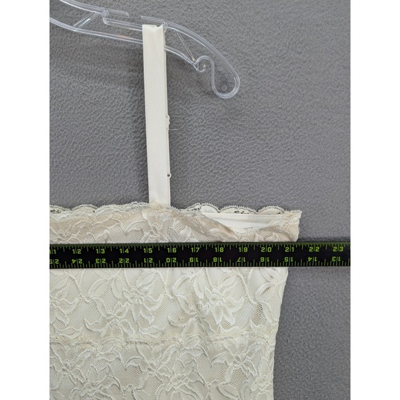 Coldwater Creek Cami Lace Top Size XL Ivory Sexy Chic Babydoll Stretchy Feminine - Picture 6 of 9